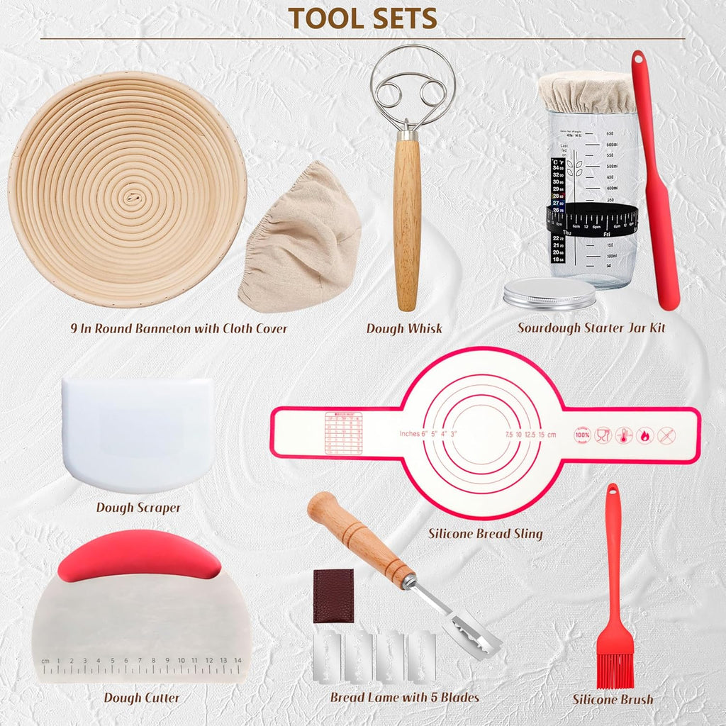 Sourdough Bread Baking Supplies Making Tools Starter Kit Set