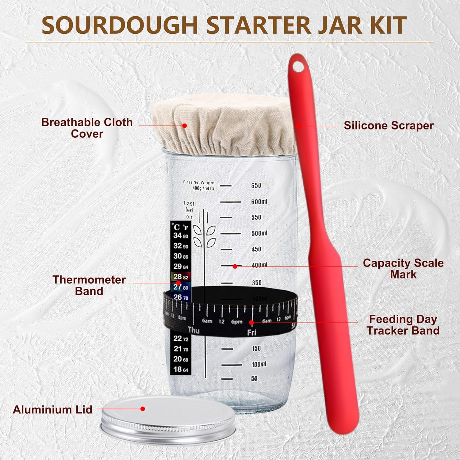 Sourdough Bread Baking Supplies Making Tools Starter Kit Set