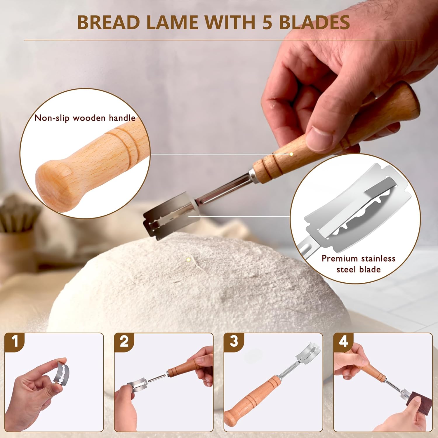 Sourdough Bread Baking Supplies Making Tools Starter Kit Set