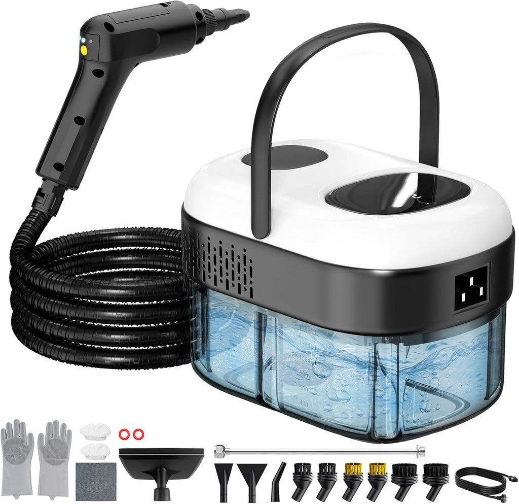 Pressurized Steam Cleaner, 3-Level Adjustable Handheld Steamer Cleaning for Home & Kitchen & Bathroom